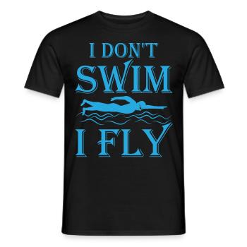 Schwimmen Schwimmbutterfly Bademeister - Männer T-Shirt - Schwarz - Vorne - AI Model Male 178 light (178cm)
