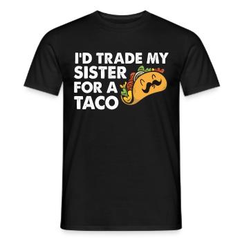 Cinco De May Outfit Taco Mexicain - T-shirt homme - noir - Devant - AI Model Male 178 light (178cm)