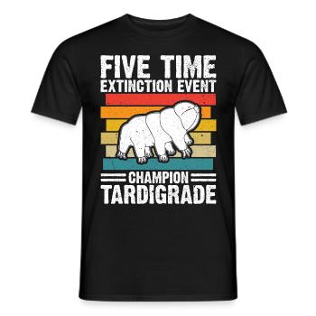 Microbiology -Biologist Gift Tardigrades - Men's T-Shirt - black - Front - AI Model Male 178 light (178cm)