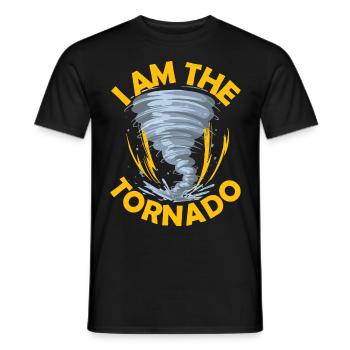 The Hurricane Meteorologist of the Storm Twister Tornado - Men's T-Shirt - black - Front - AI Model Male 178 light (178cm)
