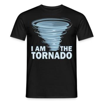 The Hurricane Meteorologist of the Storm Twister Tornado - Men's T-Shirt - black - Front - AI Model Male 178 light (178cm)