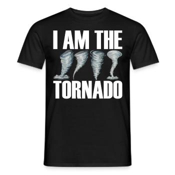 The Hurricane Meteorologist of the Storm Twister Tornado - Men's T-Shirt - black - Front - AI Model Male 178 light (178cm)