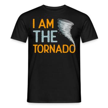 The Hurricane Meteorologist of the Storm Twister Tornado - Men's T-Shirt - black - Front - AI Model Male 178 light (178cm)