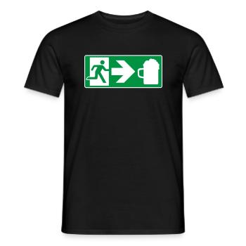 Emergency Exit Beer - Men's T-Shirt - black - Front - AI Model Male 178 light (178cm)