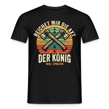 Holz Holzfäller Forstwirtschaft Geschenk - Männer T-Shirt - Schwarz - Vorne - AI Model Male 178 light (178cm)
