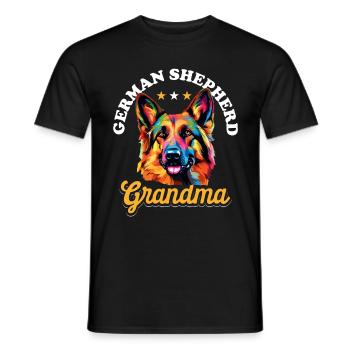 German Shepherd Dog Breed Pet German Shepherd - Men's T-Shirt - black - Front - AI Model Male 178 light (178cm)