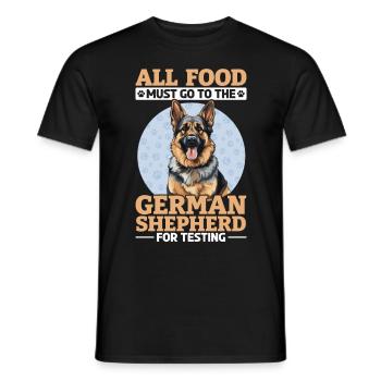 German Shepherd Dog Breed Pet All Food Must Go - Men's T-Shirt - black - Front - AI Model Male 178 light (178cm)