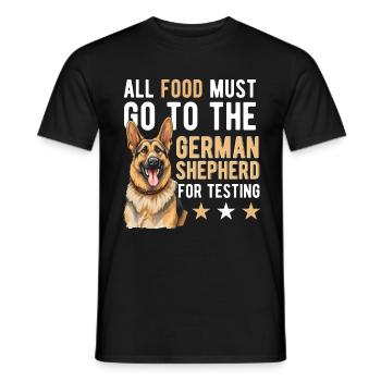 German Shepherd Dog Breed Pet All Food Must Go To - Men's T-Shirt - black - Front - AI Model Male 178 light (178cm)