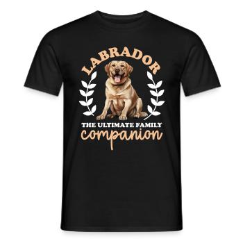 Labrador Retriever Dog Breed, la famille ultime - T-shirt homme - noir - Devant - AI Model Male 178 light (178cm)