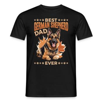 Dog Breed Pet Best German Shepherd Dad Ever - Männer T-Shirt - Schwarz - Vorne - AI Model Male 178 light (178cm)