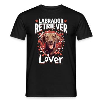 Labrador Retriever Lover Dog Breed Pet - Men's T-Shirt - black - Front - AI Model Male 178 light (178cm)
