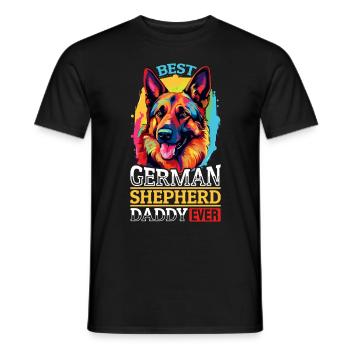 German Shepherd Dog Breed German Shepherd Daddy - Männer T-Shirt - Schwarz - Vorne - AI Model Male 178 light (178cm)