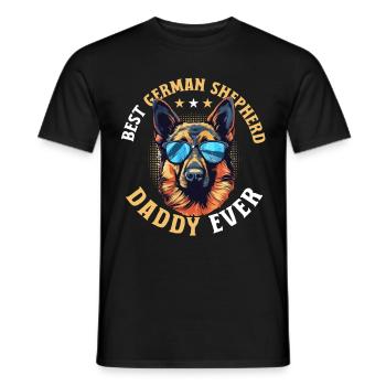 German Shepherd Dog Breed German Shepherd Daddy - Männer T-Shirt - Schwarz - Vorne - AI Model Male 178 light (178cm)
