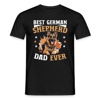 Dog Breed Pet Best German Shepherd Dad Ever - Männer T-Shirt - Schwarz - Vorne - AI Model Male 178 light (178cm)