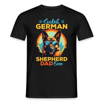 Dog Breed Coolest German Shepherd Dad Ever - Männer T-Shirt - Schwarz - Vorne - AI Model Male 178 light (178cm)