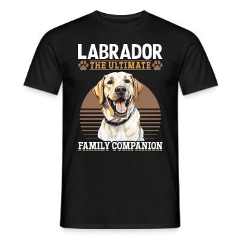 Labrador Retriever Dog Breed the ultimate family - Men's T-Shirt - black - Front - AI Model Male 178 light (178cm)