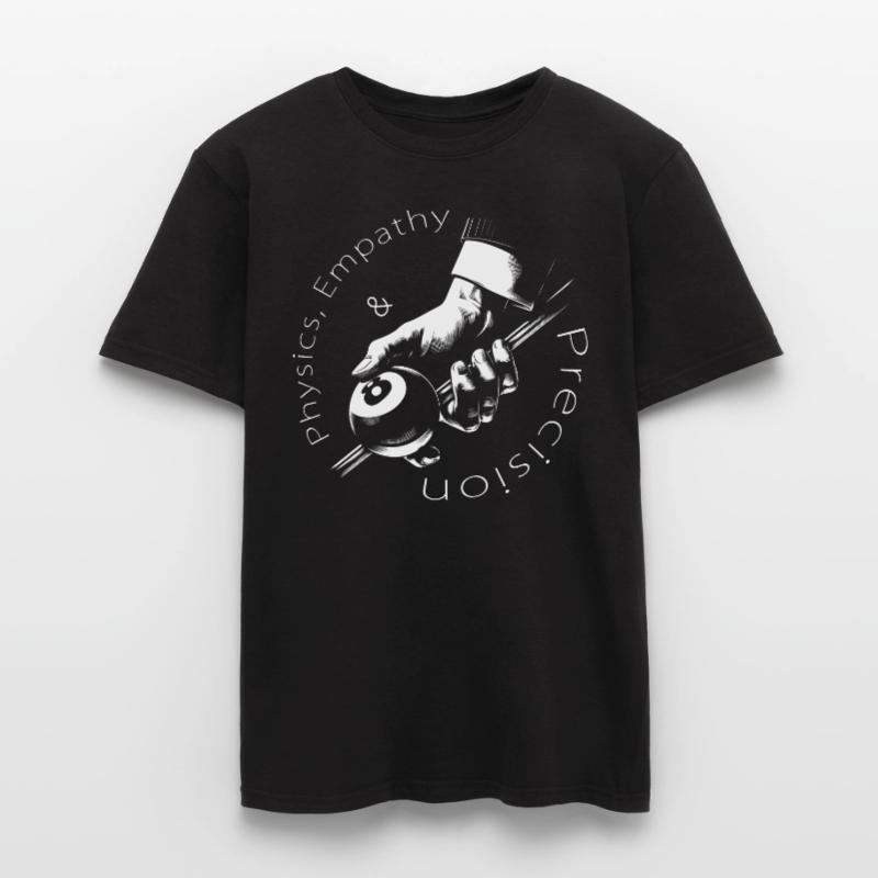 Billard - Queue de billard et main - empathie et précision T-shirt homme