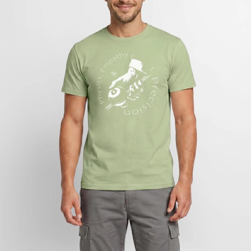 Billard - Queue de billard et main - empathie et précision T-shirt homme