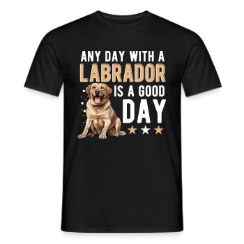 Labrador Retriever Dog Breed Pet - Men's T-Shirt - black - Front - AI Model Male 178 light (178cm)