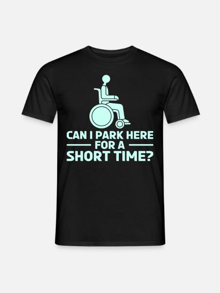 Amputation Überlebende Behinderten Rollstuhlkostüm - Männer T-Shirt - Schwarz