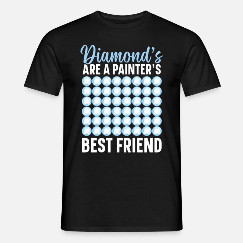 Diamantmalerei Handwerkszeug Diamantmaler - Männer T-Shirt - Schwarz