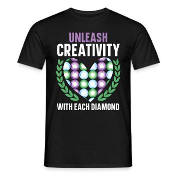 Outils de peinture au diamant Diamond Painter - T-shirt homme - noir - Devant - AI Model Male 178 light (178cm)