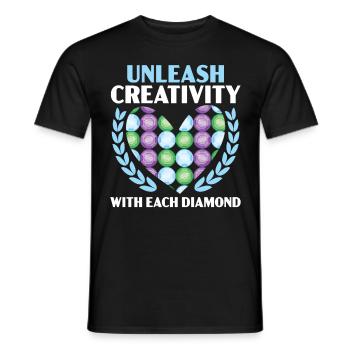 Outils de peinture au diamant Diamond Painter - T-shirt homme - noir - Devant - AI Model Male 178 light (178cm)
