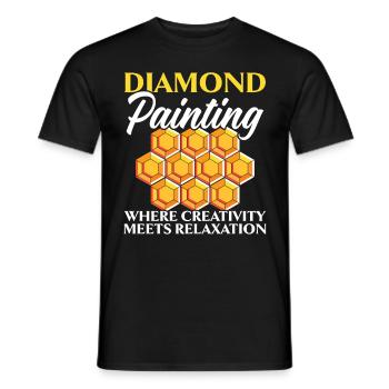 Outils de peinture au diamant Diamond Painter - T-shirt homme - noir - Devant - AI Model Male 178 light (178cm)
