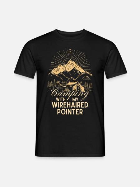 Deutsch Drahthaar Camping Wirehaired Pointer - Männer T-Shirt - Schwarz