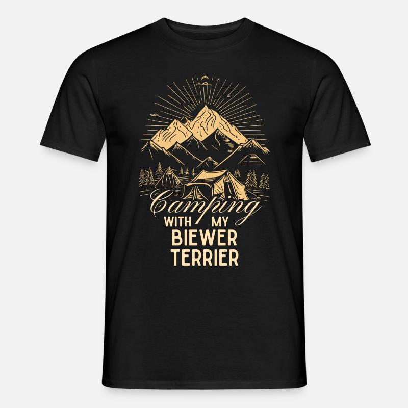Biewer Terrier Camping - T-shirt homme - noir