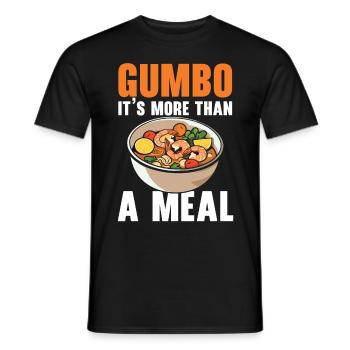 Gumbo Lovers Foodie Louisiane Manger Cuisine Cajun - T-shirt homme - noir - Devant - AI Model Male 178 light (178cm)