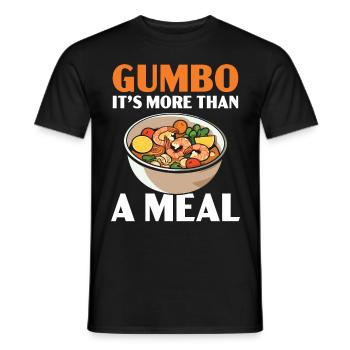 Gumbo Lovers Foodie Louisiane Manger Cuisine Cajun - T-shirt homme - noir - Devant - AI Model Male 178 light (178cm)