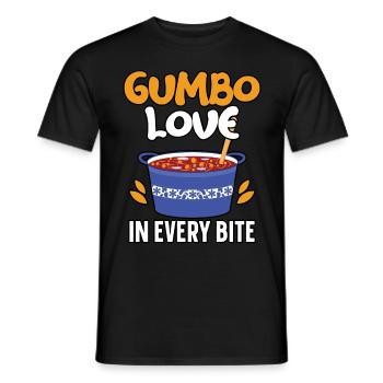 Gumbo Lovers Foodie Louisiane Manger Cuisine Cajun - T-shirt homme - noir - Devant - AI Model Male 178 light (178cm)