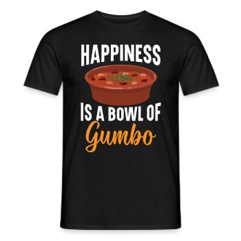 Gumbo Lovers Foodie Louisiane Manger Cuisine Cajun - T-shirt homme - noir - Devant - AI Model Male 178 light (178cm)