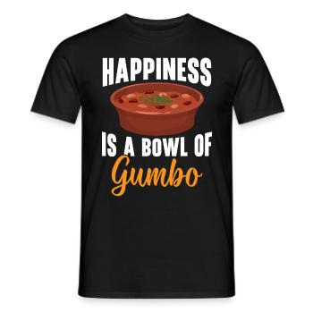 Gumbo Lovers Foodie Louisiane Manger Cuisine Cajun - T-shirt homme - noir - Devant - AI Model Male 178 light (178cm)