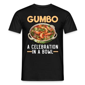 Gumbo Lovers Foodie Louisiane Manger Cuisine Cajun - T-shirt homme - noir - Devant - AI Model Male 178 light (178cm)