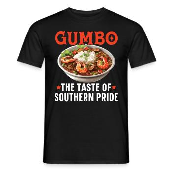 Gumbo Lovers Foodie Louisiane Manger Cuisine Cajun - T-shirt homme - noir - Devant - AI Model Male 178 light (178cm)