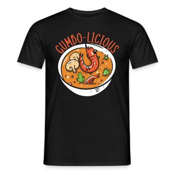 Gumbo Lovers Foodie Louisiane Manger Cuisine Cajun - T-shirt homme - noir - Devant - AI Model Male 178 light (178cm)