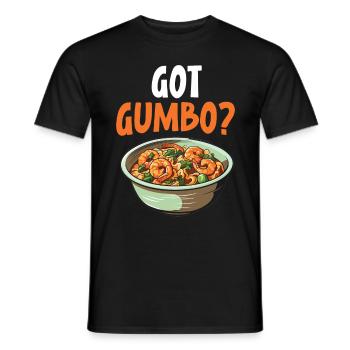 Gumbo Lovers Foodie Louisiane Manger Cuisine Cajun - T-shirt homme - noir - Devant - AI Model Male 178 light (178cm)