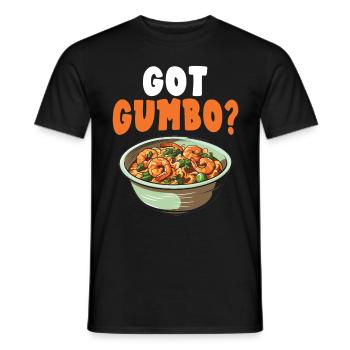 Gumbo Lovers Foodie Louisiane Manger Cuisine Cajun - T-shirt homme - noir - Devant - AI Model Male 178 light (178cm)