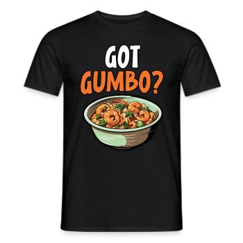 Gumbo Lovers Foodie Louisiane Manger Cuisine Cajun - T-shirt homme - noir - Devant - AI Model Male 178 light (178cm)