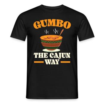 Gumbo Lovers Foodie Louisiane Manger Cuisine Cajun - T-shirt homme - noir - Devant - AI Model Male 178 light (178cm)