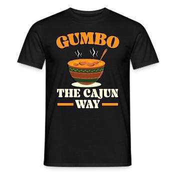 Gumbo Lovers Foodie Louisiane Manger Cuisine Cajun - T-shirt homme - noir - Devant - AI Model Male 178 light (178cm)