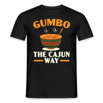 Gumbo Lovers Foodie Louisiane Manger Cuisine Cajun - T-shirt homme - noir - Devant - AI Model Male 178 light (178cm)