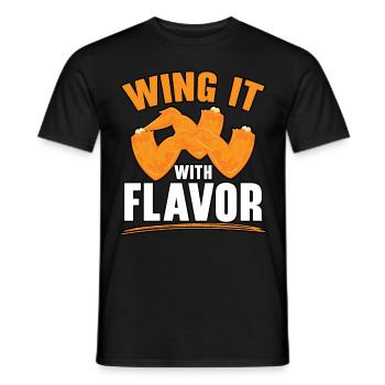 Buffalo Wings Foodie Cuisine Américaine Poulet - T-shirt homme - noir - Devant - AI Model Male 178 light (178cm)