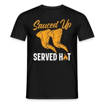 Buffalo Wings Foodie Cuisine Américaine Poulet - T-shirt homme - noir - Devant - AI Model Male 178 light (178cm)