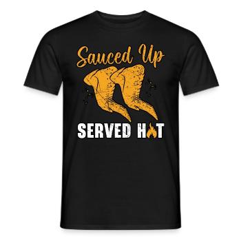 Buffalo Wings Foodie Amerikanisches Essen Chicken - Männer T-Shirt - Schwarz - Vorne - AI Model Male 178 light (178cm)