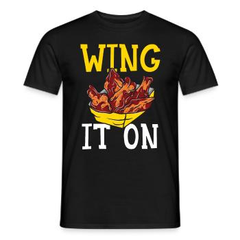 Buffalo Wings Foodie Amerikanisches Essen Chicken - Männer T-Shirt - Schwarz - Vorne - AI Model Male 178 light (178cm)