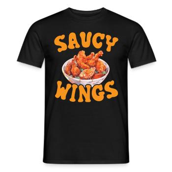 Buffalo Wings Foodie Cuisine Américaine Poulet - T-shirt homme - noir - Devant - AI Model Male 178 light (178cm)