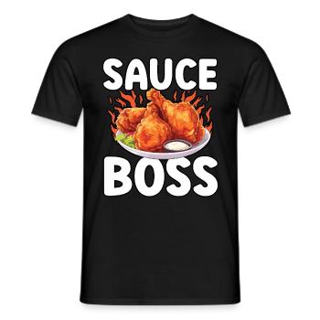 Buffalo Wings Foodie Cuisine Américaine Poulet - T-shirt homme - noir - Devant - AI Model Male 178 light (178cm)